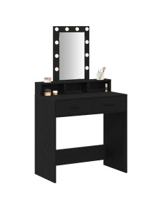 Tavolo da Trucco Nero 79 x 41 x 140 cm Legno multistrato