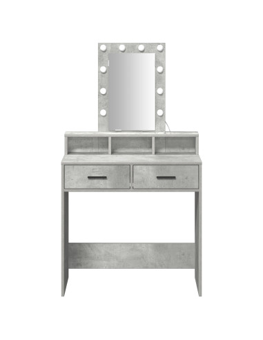 Tavolo da Trucco Grigio 79 x 41 x 140 cm Legno multistrato