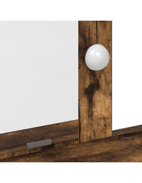 Toeletta  con luci LED Rovere affumicato 79x41x140 cm