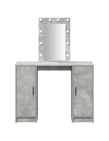 Tavolo da Trucco con porta Grigio chiaro 102 x 33 x 135 cm