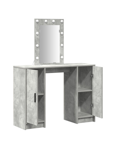 Tavolo da Trucco con porta Grigio chiaro 102 x 33 x 135 cm