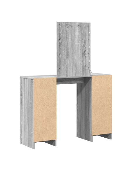Tolette  con luci a LED Grigio Sonoma 102x33x135 cm