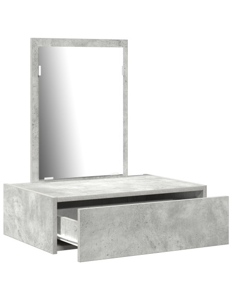 Tavolo da trucco appeso Grigio cemento 60x40x70 cm