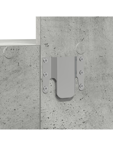 Tavolo da trucco appeso Grigio cemento 60x40x70 cm