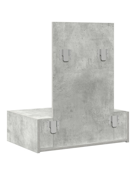 Tavolo da trucco appeso Grigio cemento 60x40x70 cm