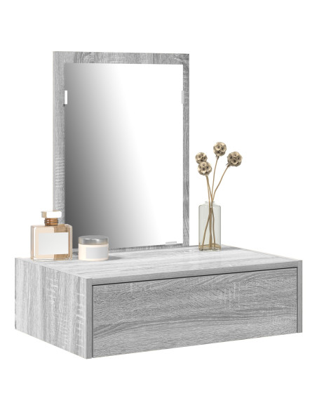 Tavolo da trucco sospeso  Grigio Sonoma 60x40x70 cm