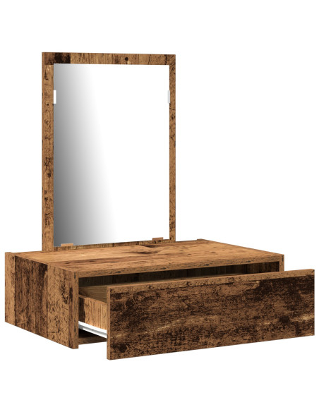 Tavolo da Trucco da Appendere in Legno Vecchio 60x40x70 cm