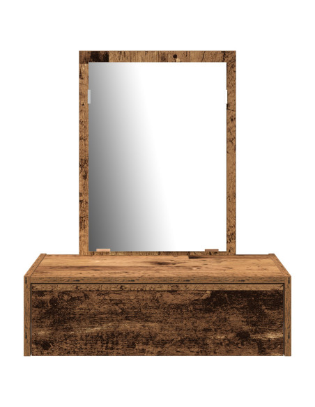 Tavolo da Trucco da Appendere in Legno Vecchio 60x40x70 cm