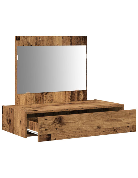 Tavolo da trucco a parete  in legno vecchio 83x40x70 cm