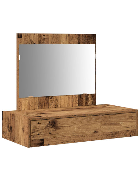 Tavolo da trucco a parete  in legno vecchio 83x40x70 cm