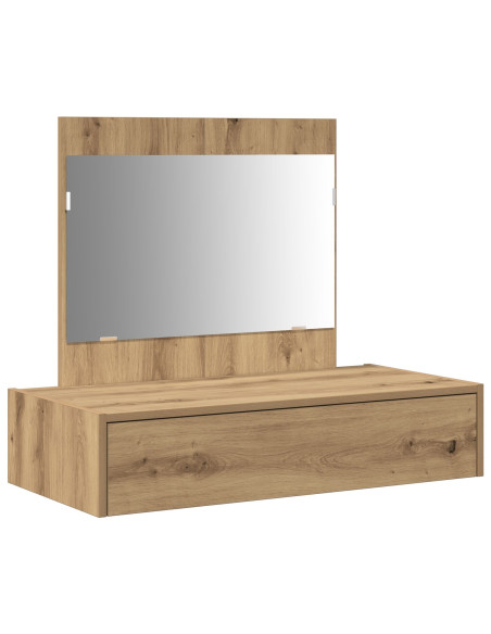 Tavolo da Trucco a Parete Rovere Artisan 83x40x70 cm
