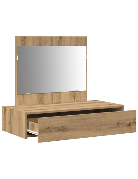 Tavolo da Trucco a Parete Rovere Artisan 83x40x70 cm