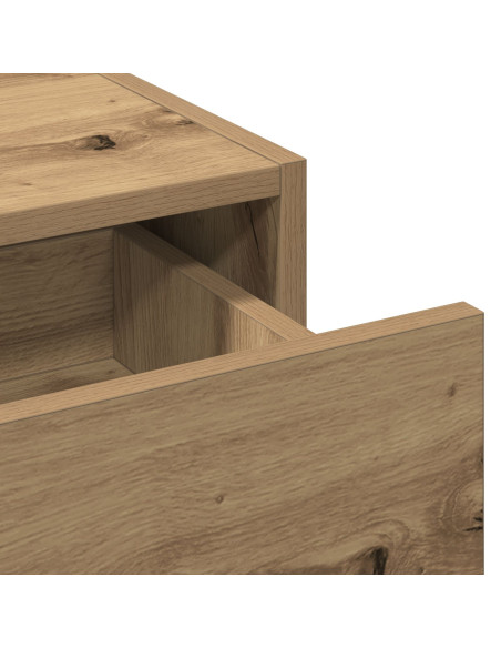 Tavolo da Trucco a Parete Rovere Artisan 83x40x70 cm