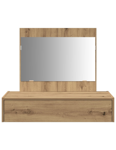 Tavolo da Trucco a Parete Rovere Artisan 83x40x70 cm