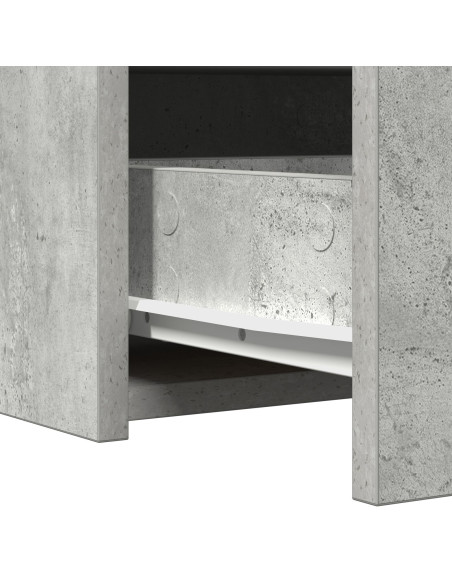 Tavolo da Trucco da Appendere Grigio Cemento 100x40x70 cm