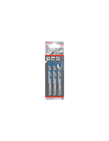 Bosch 2 608 631 017 lama per sega a gattuccio, sega a traforo e sega universale Lama per seghetto alternativo High-Speed Steel (
