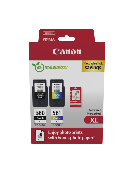 Canon 3712C008 cartuccia d'inchiostro 2 pz Originale Resa elevata (XL) Nero, Ciano, Magenta, Giallo