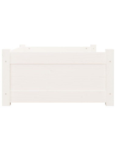 Cuccia per Cani Bianca 75,5x55,5x28cm in Legno Massello di Pino