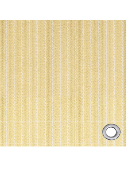 Schermo Frangivista per Balcone Beige 75x500 cm in HDPE