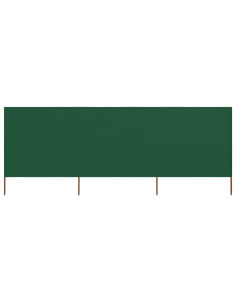 Paravento a 3 Pannelli in Tessuto 400x160 cm Verde