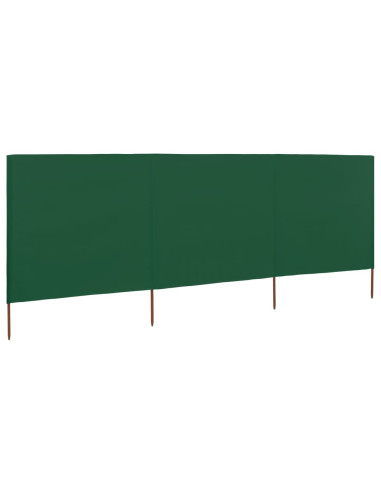 Paravento a 3 Pannelli in Tessuto 400x160 cm Verde