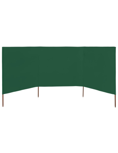 Paravento a 3 Pannelli in Tessuto 400x160 cm Verde