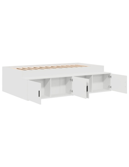 Struttura del letto Bianco 70 x 190 cm Legno multistrato