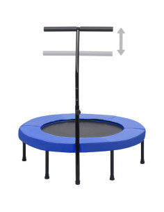Trampolino da Fitness con Manico e Tappetino di Sicurezza 102cm 2