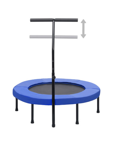 Trampolino da Fitness con Manico e Tappetino di Sicurezza 102cm