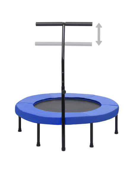 Trampolino da Fitness con Manico e Tappetino di Sicurezza 102cm