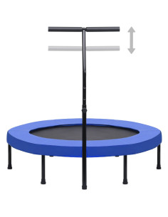 Trampolino da Fitness con Manico e Tappetino di Sicurezza 122cm 2