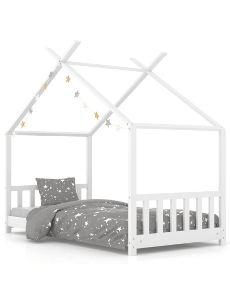 Giroletto per Bambini Bianco in Massello di Pino 80x160 cm