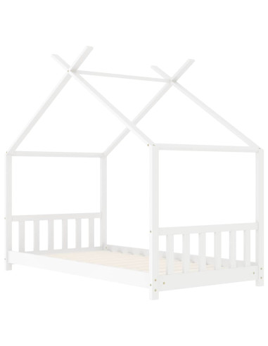 Giroletto per Bambini Bianco in Massello di Pino 80x160 cm