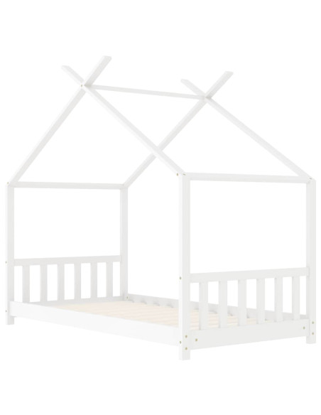 Giroletto per Bambini Bianco in Massello di Pino 80x160 cm