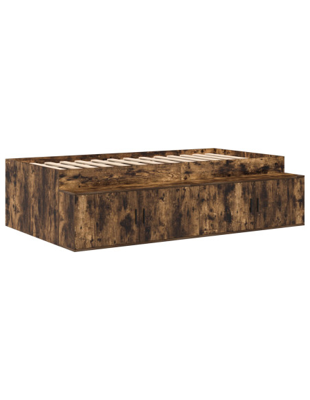 Letto Contenitore  Rovere Affumicato 80x200 cm