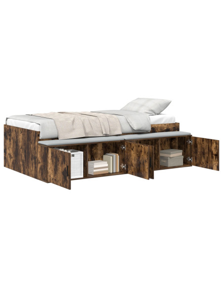 Letto Contenitore  Rovere Affumicato 80x200 cm