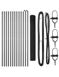 Palo della recinzione Grigio 25 x 1 m (rete 16 x 16 mm) Acciaio 2