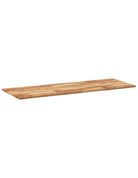 Piano Tavolo Rettangolare 120x50x2cm Legno Massello di Acacia