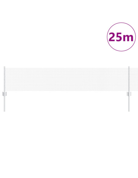 Recinzione in Filo Saldato  con 11 Post in U Argento 0.4x25 m Acciaio