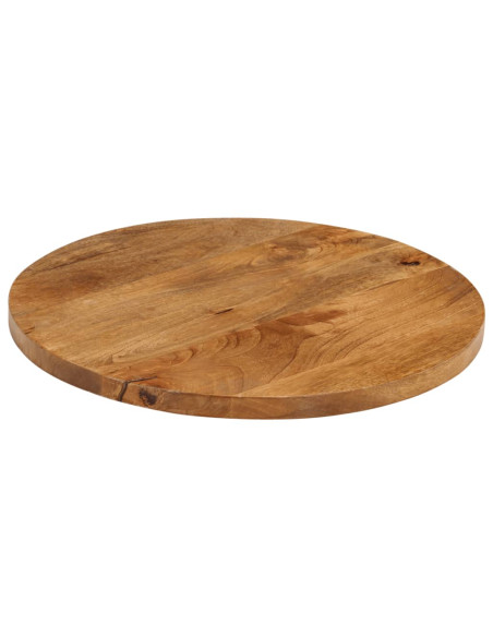 Piano per Tavolo Ø 40x2,5cm Rotondo in Legno Massello di Mango
