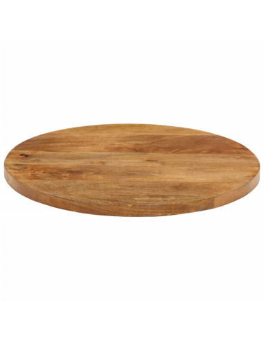 Piano per Tavolo Ø 40x2,5cm Rotondo in Legno Massello di Mango