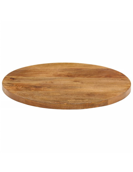 Piano per Tavolo Ø 40x2,5cm Rotondo in Legno Massello di Mango