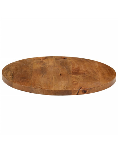 Piano per Tavolo Ø 40x2,5cm Rotondo in Legno Massello di Mango