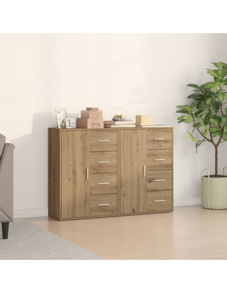 Credenza con cassetto 2 pcs Rovere artigianale 60 x 31 x 84 cm