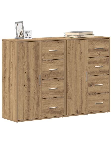 Credenza Set di 2 Rovere artigianale MDF, Truciolare Grande
