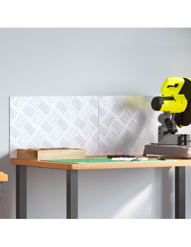 Gradini per Scale 2 pcs Argento 50 x 30 cm Alluminio