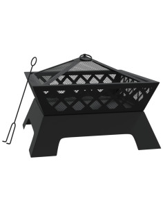 Braciere con Attizzatoio 50 cm XXL in Acciaio