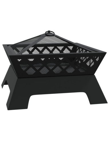 Braciere con Attizzatoio 50 cm XXL in Acciaio