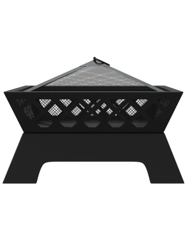 Braciere con Attizzatoio 50 cm XXL in Acciaio