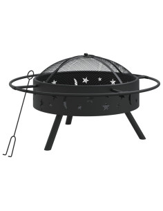 Braciere con Attizzatoio 70 cm XXL in Acciaio